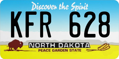 ND license plate KFR628