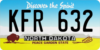 ND license plate KFR632
