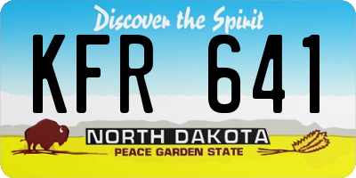 ND license plate KFR641