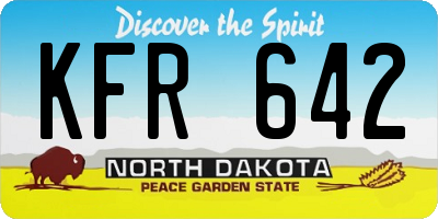 ND license plate KFR642