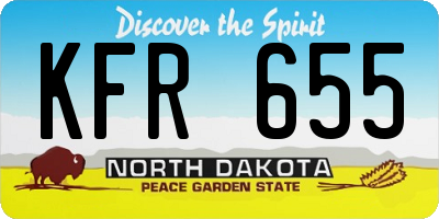 ND license plate KFR655