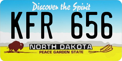 ND license plate KFR656