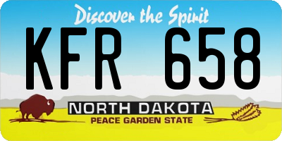 ND license plate KFR658