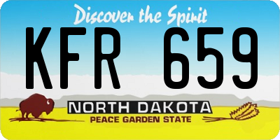ND license plate KFR659