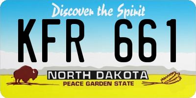 ND license plate KFR661