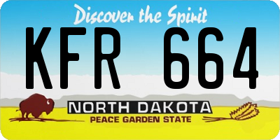 ND license plate KFR664