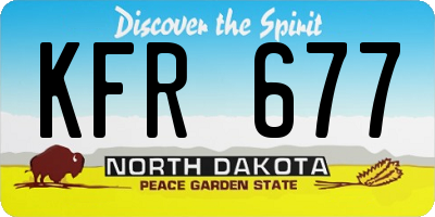 ND license plate KFR677