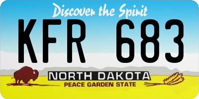 ND license plate KFR683