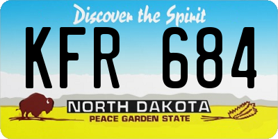 ND license plate KFR684