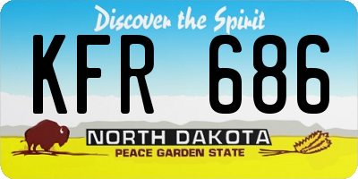 ND license plate KFR686