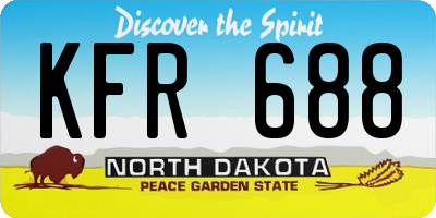 ND license plate KFR688