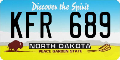 ND license plate KFR689