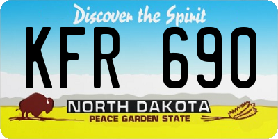 ND license plate KFR690