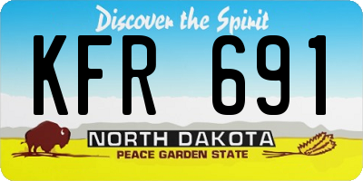 ND license plate KFR691