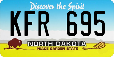 ND license plate KFR695