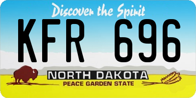 ND license plate KFR696