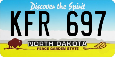 ND license plate KFR697