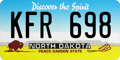 ND license plate KFR698