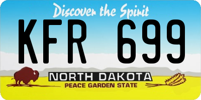 ND license plate KFR699
