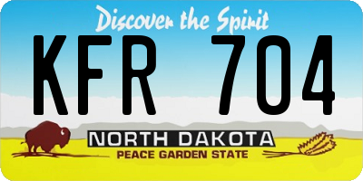 ND license plate KFR704