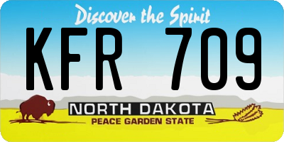 ND license plate KFR709