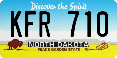 ND license plate KFR710