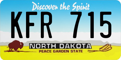 ND license plate KFR715