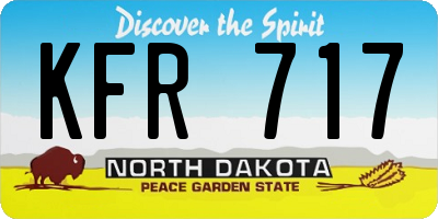 ND license plate KFR717