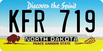 ND license plate KFR719
