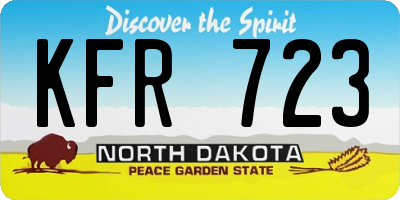 ND license plate KFR723