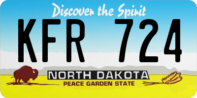 ND license plate KFR724