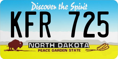 ND license plate KFR725