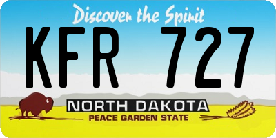 ND license plate KFR727