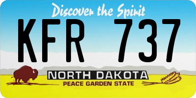 ND license plate KFR737