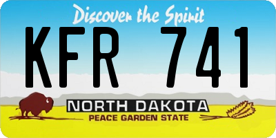 ND license plate KFR741