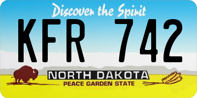 ND license plate KFR742