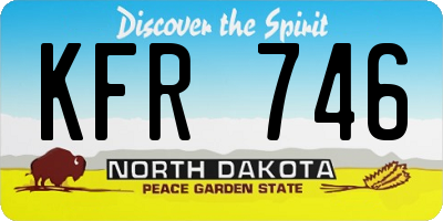 ND license plate KFR746
