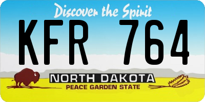 ND license plate KFR764