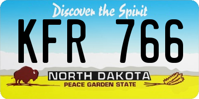 ND license plate KFR766