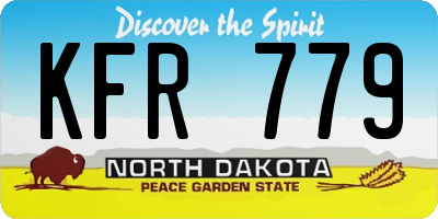 ND license plate KFR779