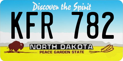 ND license plate KFR782