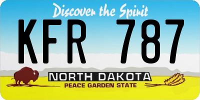 ND license plate KFR787