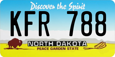 ND license plate KFR788