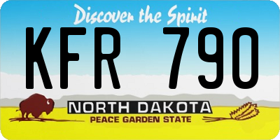 ND license plate KFR790