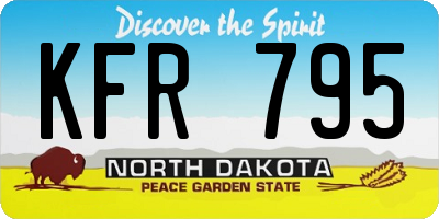 ND license plate KFR795