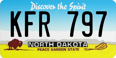 ND license plate KFR797