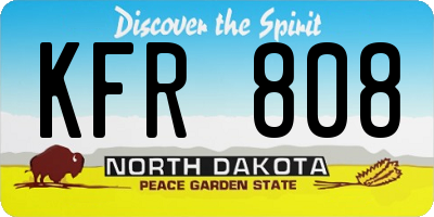 ND license plate KFR808