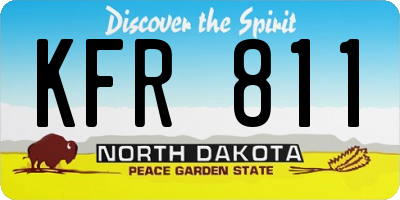 ND license plate KFR811