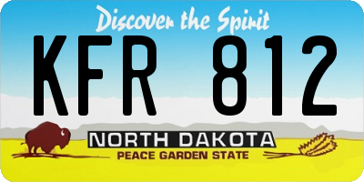 ND license plate KFR812