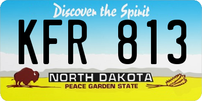 ND license plate KFR813